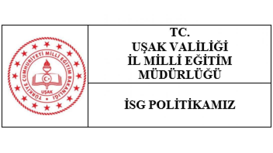 TS ISO 45001 İSG POLİTİKAMIZ